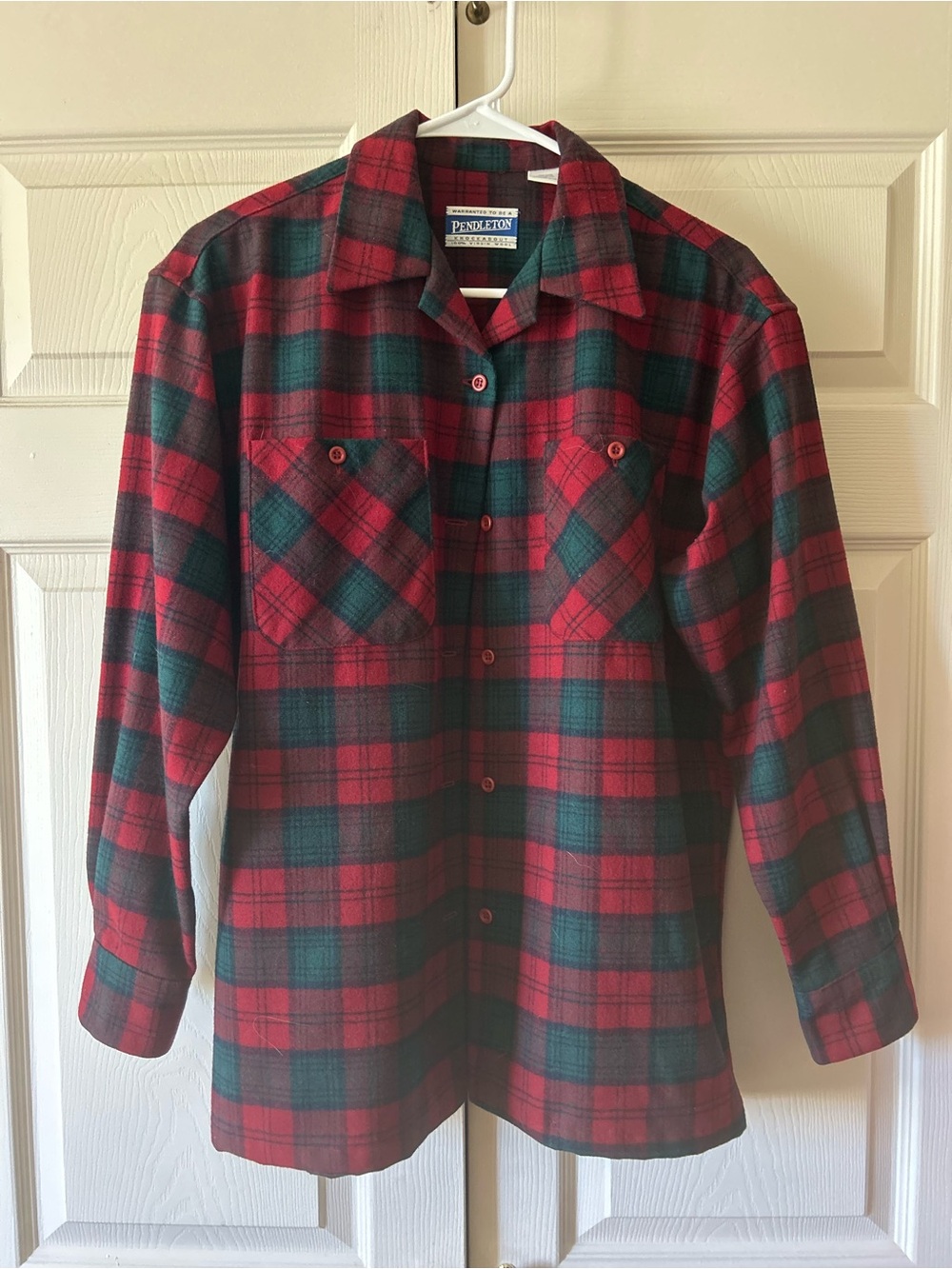 Pendleton Red and Green Plaid Wool Jacket